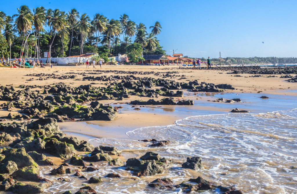 Photo de la plage de paracuru, un spot de ktiesurf au Brésil.