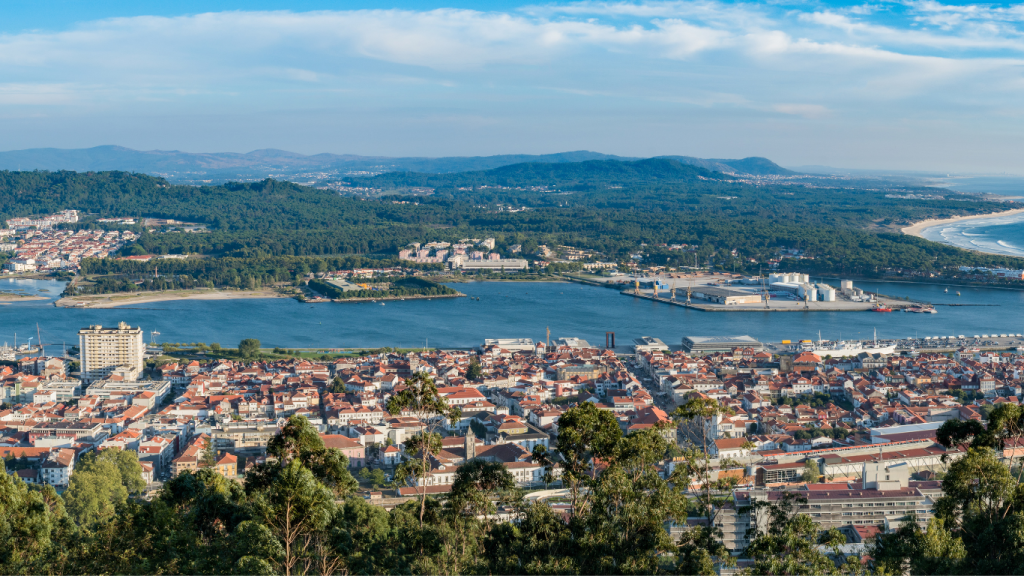 vue aérienne de la ville de Viana do Castelo